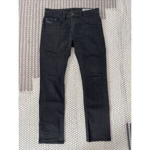 Black Wash Denim Thavar Slim Jeans